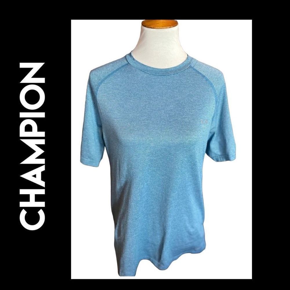 Champion DuoDry Blue Shortsleeve Crewneck Shirt M